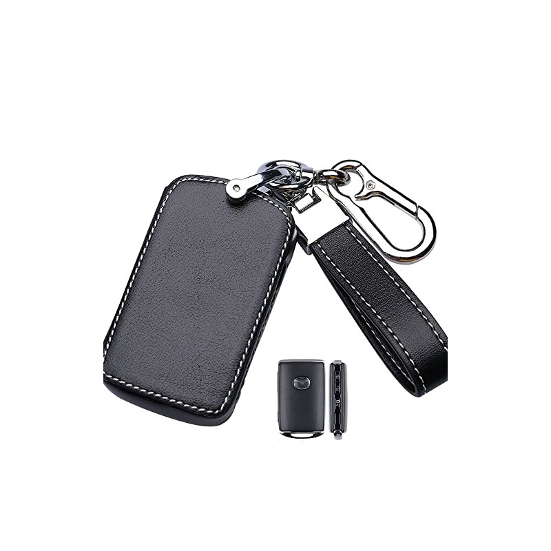 SANRILY 3/4 Button Leather Key Fob Cover for Mazda 3(Hatchback)