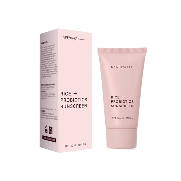 Vawolecy Organic Rice Probiotic Sunscreen SPF50+, Sun Relief, Moisturizing Skin