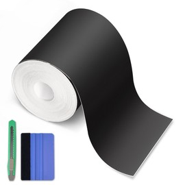 Arespark Matte Black Vinyl Wrap, Self-Adhesive Matte Vinyl Tape for Black Out Chrome Delete Window Trim, Car Chrome Delete Tape DIY Film Sticker with Installation Tools (4in x 30feet)