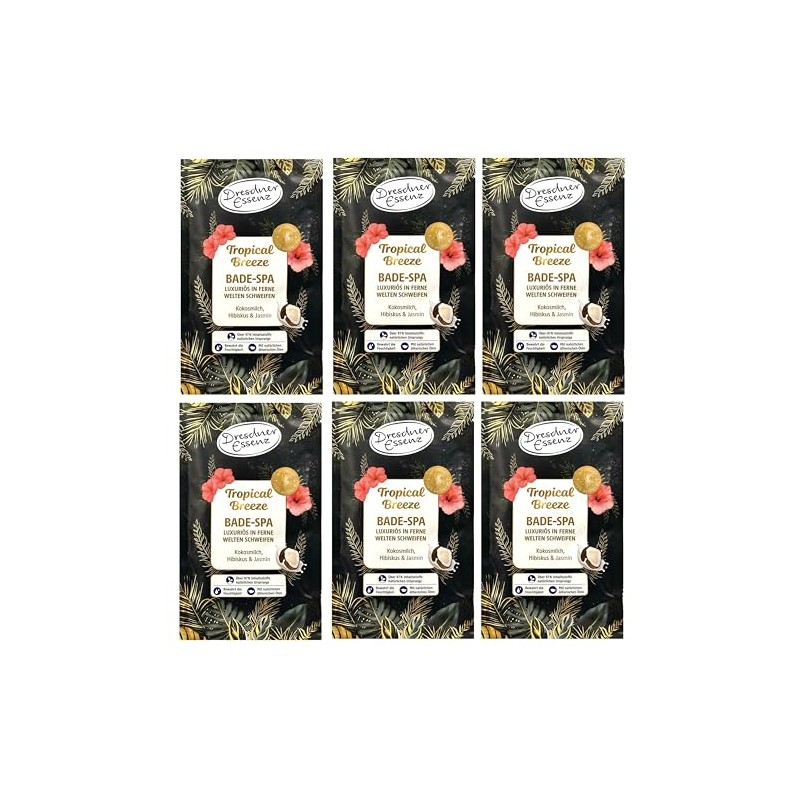 6er Pack Dresdner Essenz Bade-Spa Tropical Breeze 6 x 60g