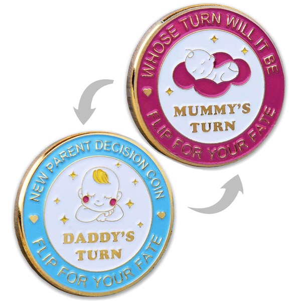 Baby Shower Gifts Parents Decision Coins for New Mom&Dad,Funny New