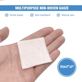 OneMed 200 Gauze Pads, Highly Absorbent Non-Woven Gauze Sponges 4-Ply, 2x2 Inch All-Purpose Non-Sterile Gauze Pads, Dental Gauze Wound Care Product 1 Pack of 200