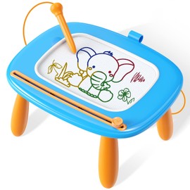 Seimome Seimome Toddlers Toys Ages 1-3, Magnetic Drawing Board, Toddler Boy Toys for 1 2 3 Years Old, Doodle Board Pad Learning and Educational Toys for 18 Months Baby 1-3 Yr Kids Birthday Gifts - Blue