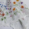 yurlisa KFL027 Sheer Embroidery Pastoral Style Cafe Curtain Kitchen Curtain