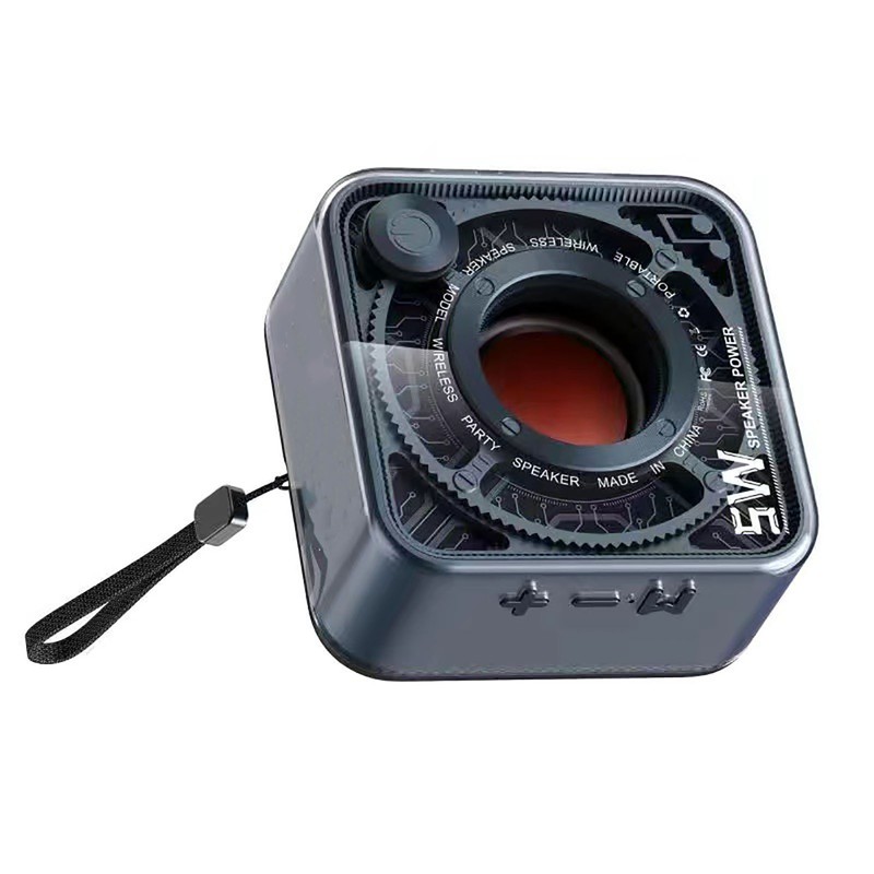 Portable Wireless Bluetooth Speaker 5W Transparent Mechanical Armor Style Small