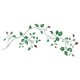 Designer Stencils Large Rosebud Vine Wall Stencil SKU #1951