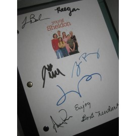 Young Sheldon Signed TV Pilot Script X7 Iain Armitage Jim Parsons Annie Potts RP