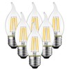 ANWIO Flame Tip LED Filament Bulb Candelabra E26 Base, Dimmable