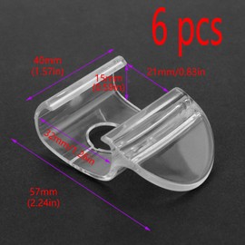 Risbay Blind Cordless Handles,Cordless Honeycomb Shade Lift Handles Blind Pulls Replacement Parts Clear Cellular Honeycomb Handle Hooks,Roller Shade Lift Handle, 6 Pcs