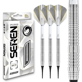 RED DRAGON Darts - Seren Pure 2-90% Tungsten - 18g Barrel / 20g Full Weight Professional Soft Tip Dart Set with Dart Flights and Dart Shafts