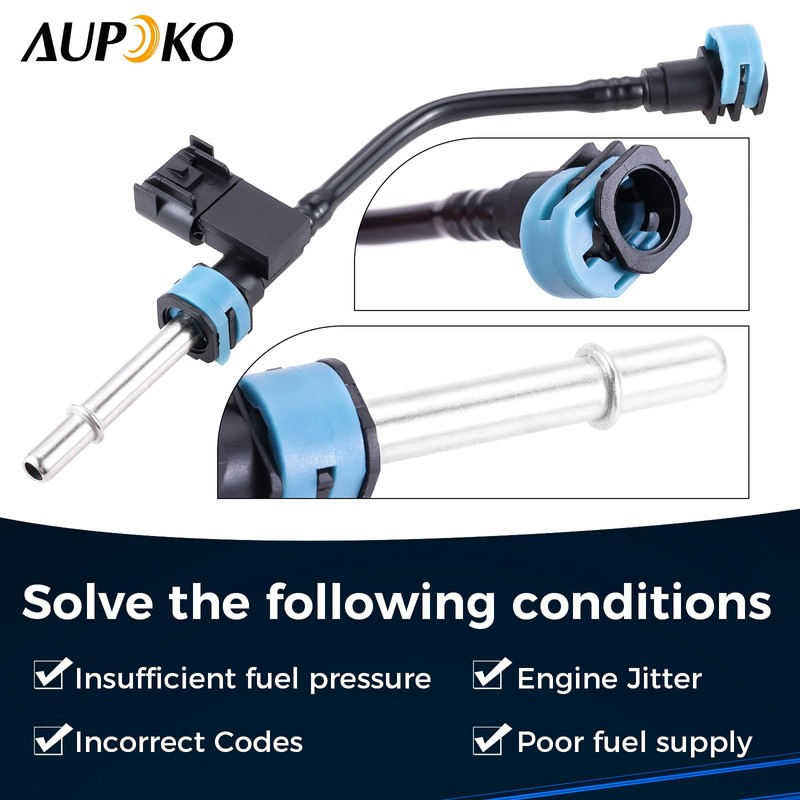 Aupoko Auto Fuel Pressure Sensor, Fuel Pressure Sensor Tube Compatible
