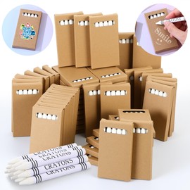 AmazingSpark 150 Pcs White Crayons Bulk with DIY 25 Boxes Painting Crayons Pastels Only White for Teacher Back to School Classroom Reward Birthday Party Christmas Gifts Donation Supplies Favors