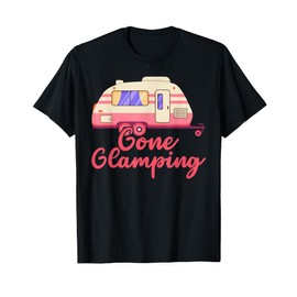 Gone Glamping Nature Camping Trip Campfire Glamper T-Shirt