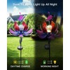 Putuo Decor Solar Garden Lotus Stake Light Metal Flower Decoration