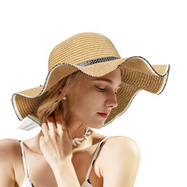 Women's Sun Hat UV Protection Sun Hats for Men Sun Hat Women's Foldable Hiking Hat Safari Hat UPF 50+ Summer Hat for Travel Holiday, Khaki, 56
