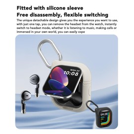 NFC Smart Watch with Earbuds for Android & iOS, 2.01Inch HD Touchscreen, 2 in 1 Wireless Bluetooth5.3 Earphone Smart Watch Support Step Counting Fitness Tracker (Black with Steel Strap)