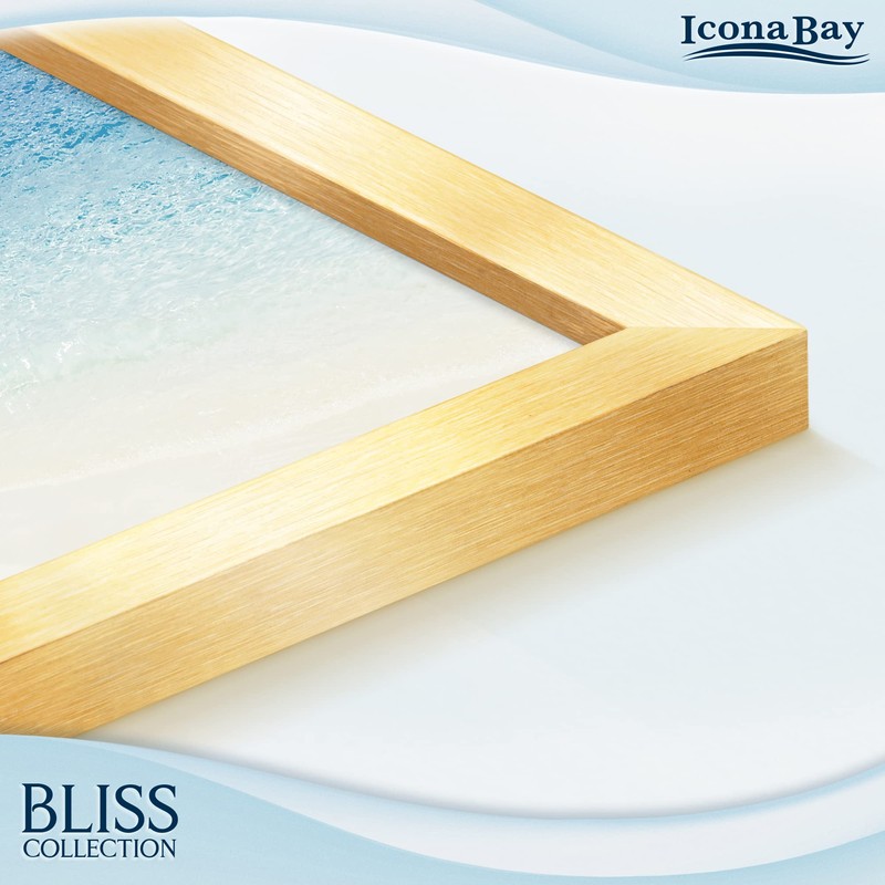 Icona Bay 5x7 Gold Picture Frame, Modern Style Wood Composite