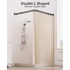 Crkmire Double L Shaped Shower Curtain Rod, [23.6"-53"] x [23.6"-53"]