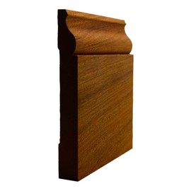 EWBB12 Colonial Baseboard 5-1/4" Tall x 11/16" Moulding. Unfinished, Sapele Mahogany, 94"
