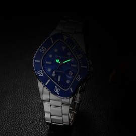 Men's Wristwatch, Waterproof, Analog, Funny: Stainless Steel Strap, Simple, Stylish, Silver, Men's Accessories - Father's Day, Valentine's Day, Christmas Gift, blue, Bracelet Type