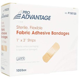 PRO ADVANTAGE® FABRIC ADHESIVE BANDAGE - Adhesive Bandage, Strips, 1" x 3", 100/bx