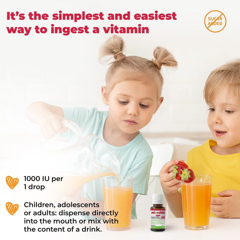 Wampole Adorable Vitamin D drops 1000 IU – Helps Support