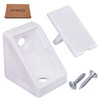 SKIR'CO (20 pcs) White Shelf Brackets 25 x 25 mm,