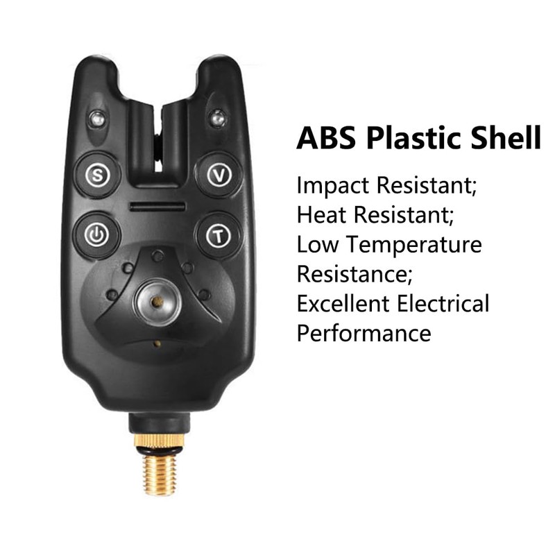 Fishing Bite Alarm, 2 Pack Bite Alarm with LED Indicator,