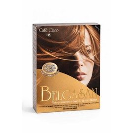 Tinte para Cabello Henna BELGASAN Cubre Canas Natural Larga Duración (Café Claro H5)