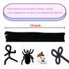 Cldamecy 100 pcs Black Pipe Cleaners with 20 pcs Googly