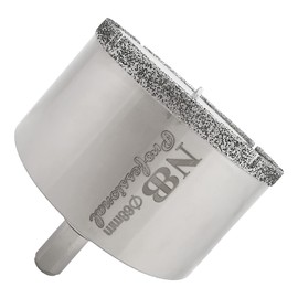 NBB Galvanised Diamond Drill Bit with Triangular Shaft Diamond Crown for Wet Drilling in Marble Luxury Stone Ceramic Granite Tile Glass etc. in Bench Drill and Gun Drill (68 mm)