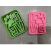 LOVE with dog paw Cookie Cutter