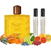 EROS ENERGY for Men Eau de Toilette Edition Travel Size - Long Lasting Fragrance, Citrus Aromatic 100% Original (Pack 2 bottles 10 ml) Large bottle NOT INCLUDED It is only a reference