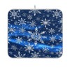 Christmas Blue Snowflakes Dish Drying Mat for Kitchen Counter 16