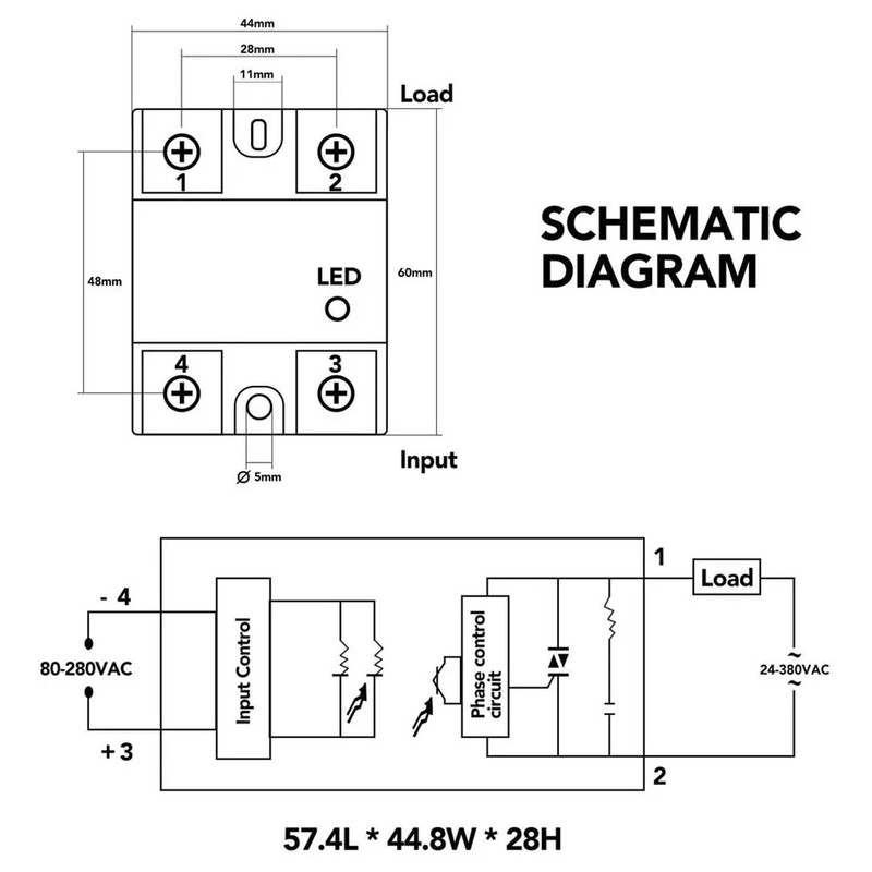 AC SSR Single Phase Solid State Relay 100A SSR-10DA SSR-25DA