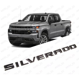 General Motors 1Piece 19-24 Silverado Door Fender Letter  Emblem Badge Z71 LT LTZ Matte Black
