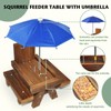 Squirrel Feeder with Umbrella Squirrel Table Feeder with Sturdy Squirrel