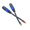 WJSTN RCA to speakon Cable Adapter Speakon Female to Male