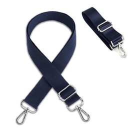 Wide Shoulder Bags Strap Polyester Crossbody Bag Strap 3.8cm Handbag Strap Adjustable Replacement Strap Handbags Bag Strap with Metal Swivel Hooks Women's Men's Crossbody Bag Strap (Dark Blue)