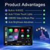 7-Inch Auto Brightness Portable Wireless Apple CarPlay & Android Auto