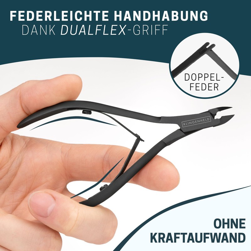 KLINGENHELD® Precise Cuticle Nippers with 1 Cuticle Pusher - Very
