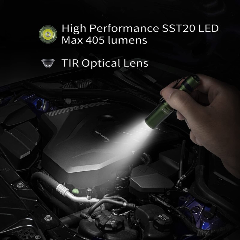 ThruNite EDC Flashlight Archer Mini, 405 Lumens Tail Switch LED