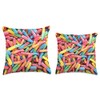 Cool Funny Gummy Worms Candy Throw Pillow