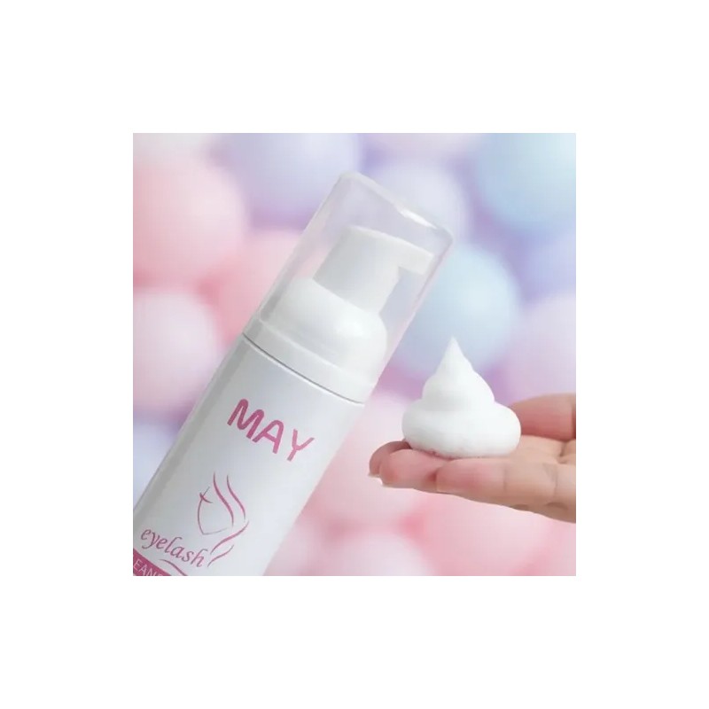 12 Espumas De Limpieza Extensiones De Pestañas May 60ml