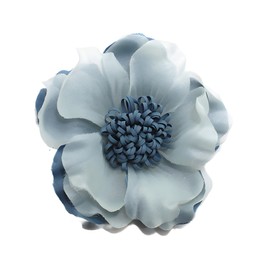Elegant Large Cloth Flower Brooches Big Camellia Flower Pin for Women Dainty Cloth Fabric Rose Brooches Dress Skirt Scarf Hat Pins Clothing Decoration Accessories (Blue brooch)