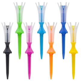 Tabata GV1419 Tee Lift Tee, Made in Japan, Height Adjustable, Golf Regulations, Golf Tee, Tier, Plastic Tee, Tier, Lift Tee, Spiral, Large Size, 1.7 - 1.9 inches (42 - 48 mm), 7 Pieces