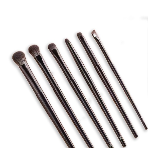 6 Pcs Eyeshadows Brushes Set with Soft Fiber, Different Sizes for Undereye, Smoothing, Eyeshadow, Eyeliner, Eye Brow, Easy to Wash Even with Tough to Remove Pigmented Colors or Even Water-Based Face Paint for Girls, Women, Makeup Beginners,Theatrical Makeup.