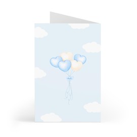 Prezzeluna New Baby Twins Card - Congratulations Baby Twin Boys Card – Newborn Twins Card - New Twins Baby Gifts
