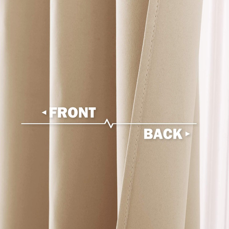 NICETOWN Farmhouse Blackout Kitchen Tiers Curtains 24 Inch Length for