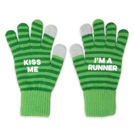 ChalkTalkSPORTS Kiss Me I'm a Runner Running Gloves | St Patricks Day Running Gloves by Gone For a Run